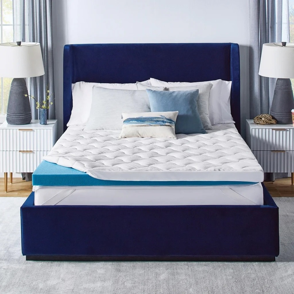 Novaform 3"  GelPlus Gel Memory Foam Mattress Topper w/ Cooling Cover QN
